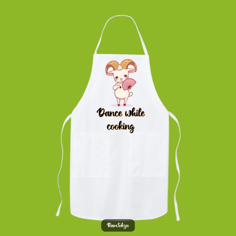 Funny Ram Fan Dance Apron: Dance Through Your Kitchen with This Tiny Chef!