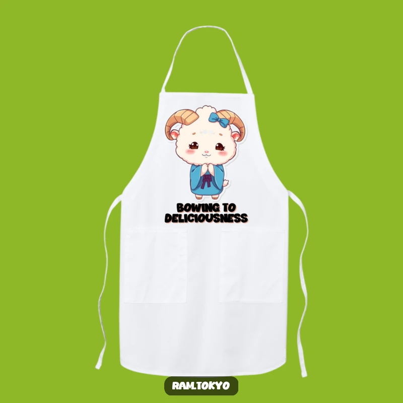 Funny Ram Kimono Apron: Cute Fluffy Animal Kitchen Wear