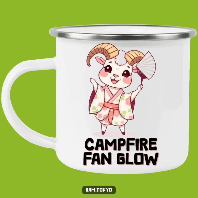 Funny Ram Floral Kimono Camping Mug - Adventure Humorous Gift