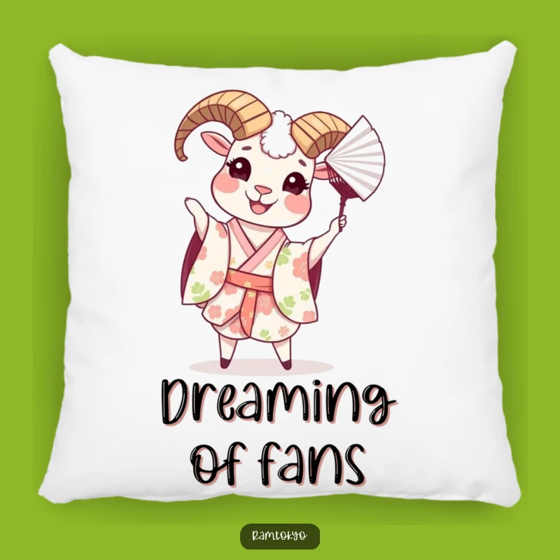 Funny Ram Floral Kimono Pillow - Cozy Comfort and Laughs Gift