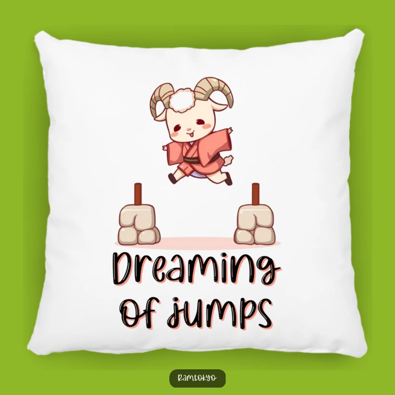 Funny Playful Ram Kimono Pillow: Cozy Comfort with a Leap of Joy