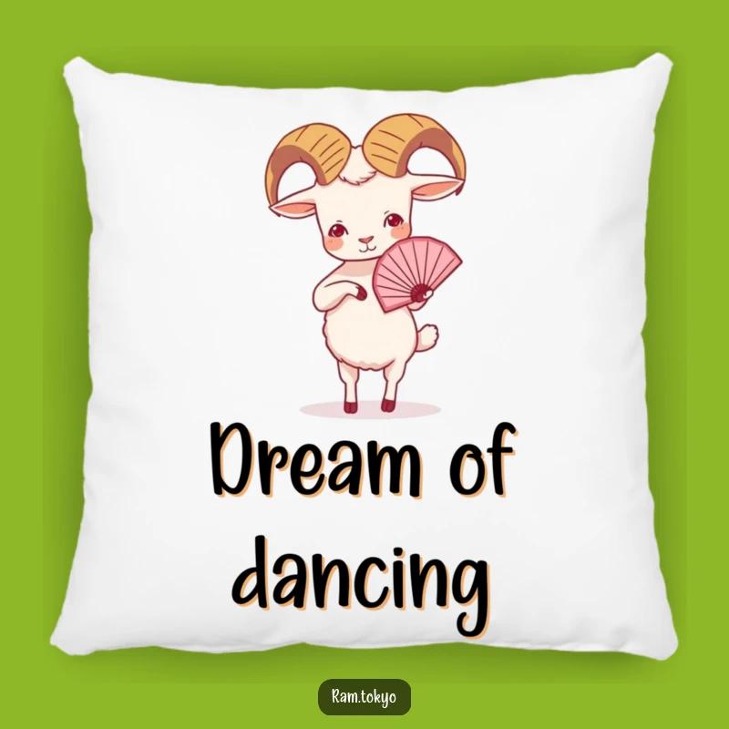 Funny Ram Fan Dance Pillow: Cuddle with Grace: A Tiny Dancer's Soft Embrace!