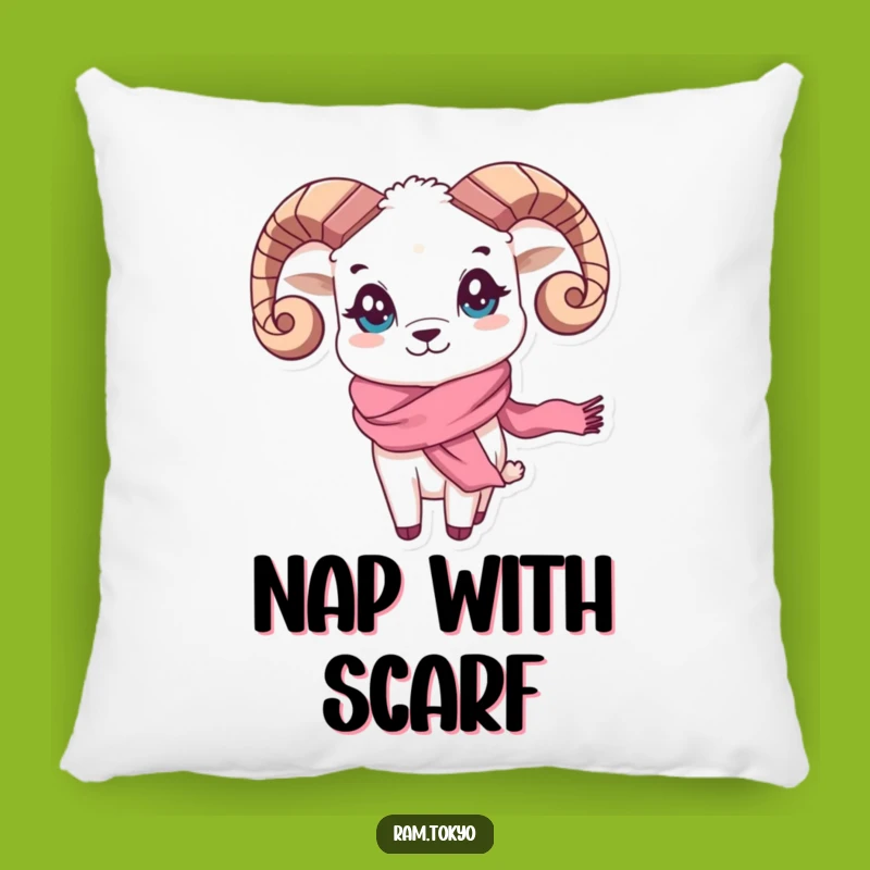 Funny Waving Scarf Ram Pillow: Cuddle with this Playful Pal's Soft Embrace!