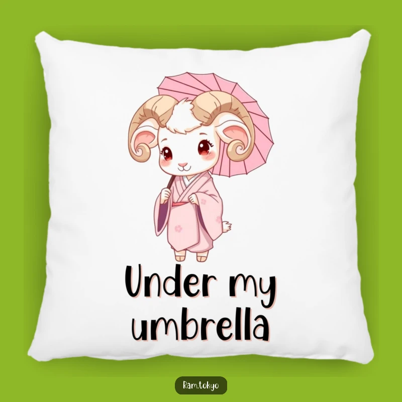 Funny Ram Silk Kimono Pillow - Serene Comfort and Stylish Gift