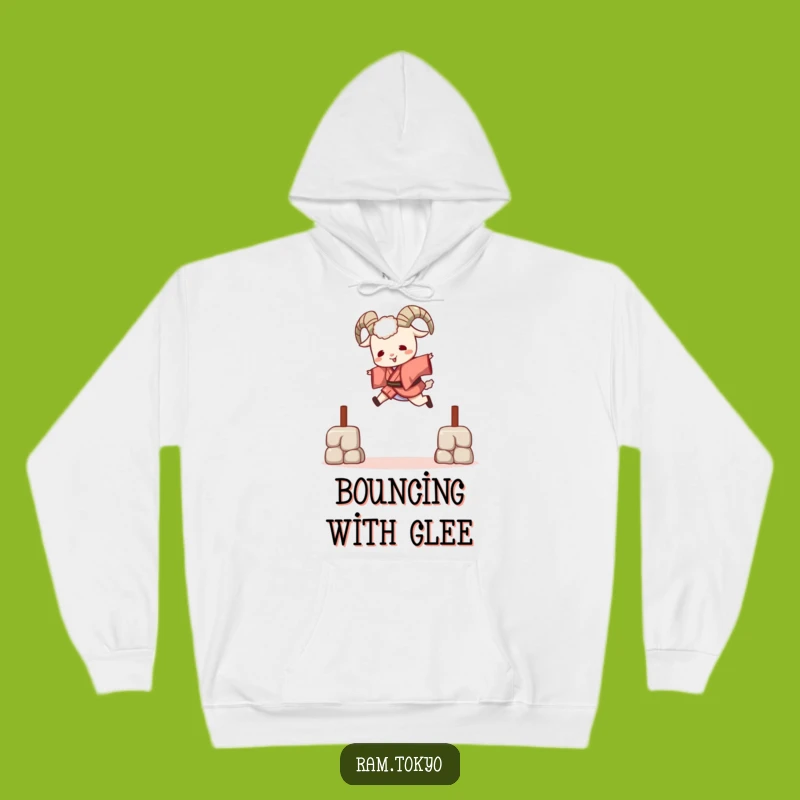Funny Leaping Ram Kimono Hoodie: Cozy and Playful Funny Gift Apparel