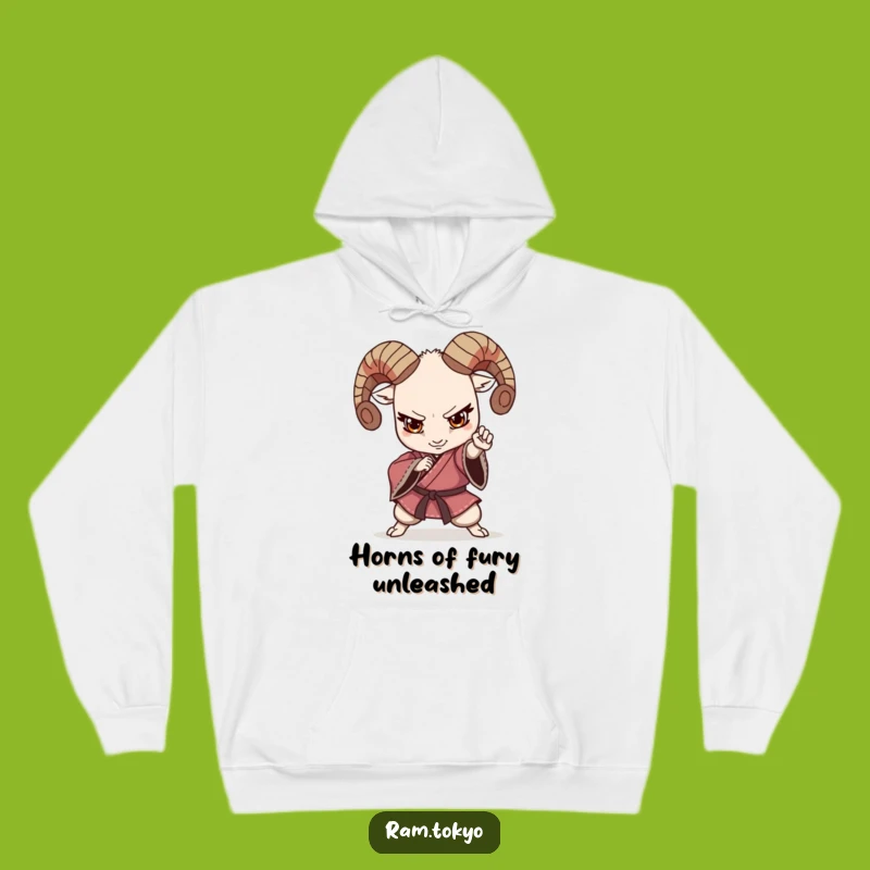 Funny Ram Kimono Hoodie: Cozy and Hilarious Martial Arts Ram Gift Apparel