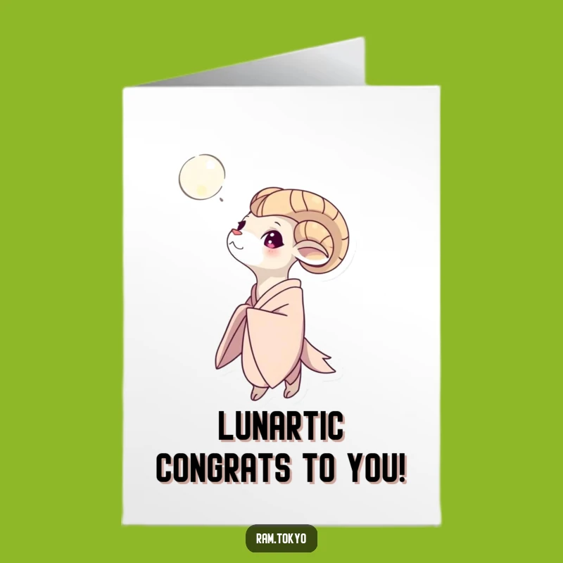 Free Printable Congrats Card: Ram & Moon For A Dreamy Downloadable Celebration