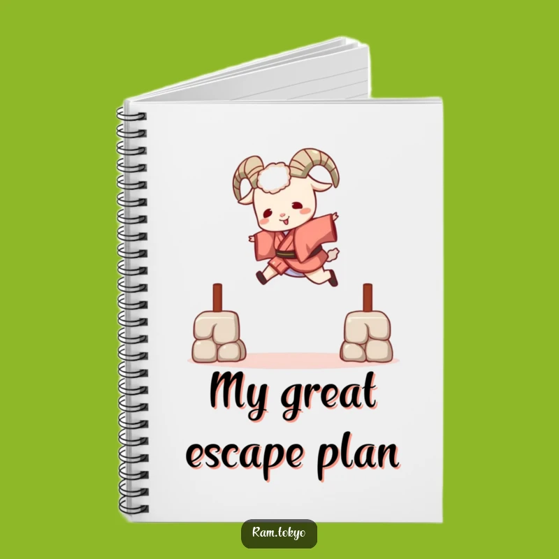 Funny Playful Ram Kimono Notebook: Jot Down Fun Ideas with Joy