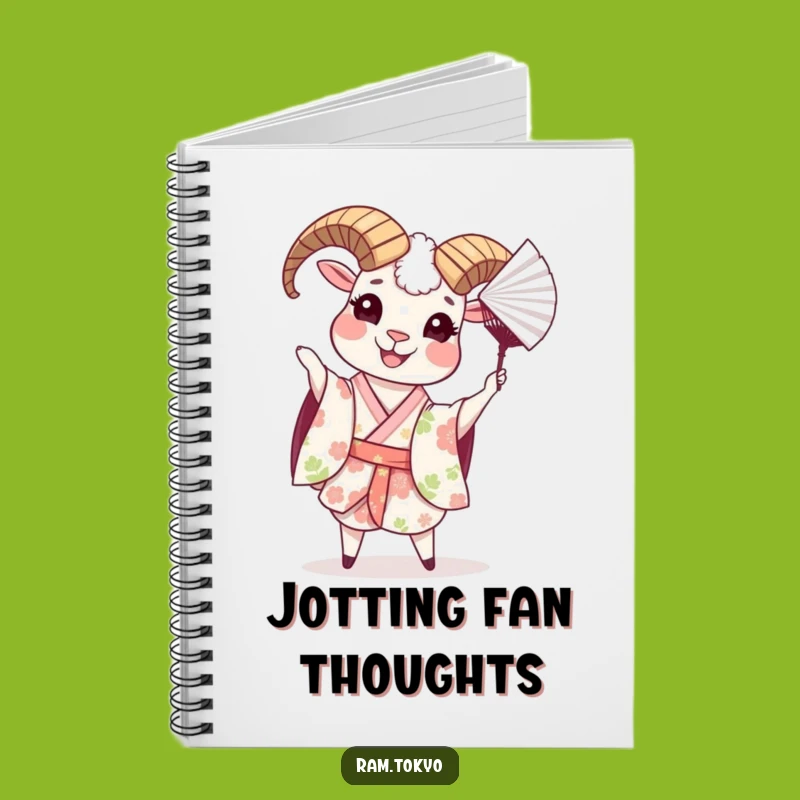 Funny Ram Floral Kimono Notebook - Jot Down Laughs and Ideas