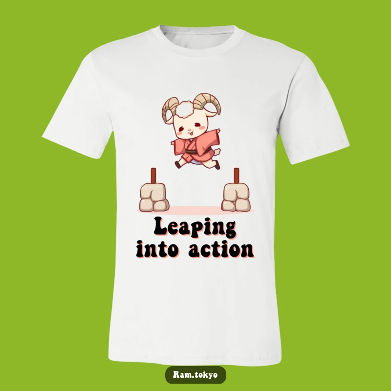 Funny Playful Ram Kimono T-Shirt: Hilarious Leaping Ram Gift for Fun Lovers