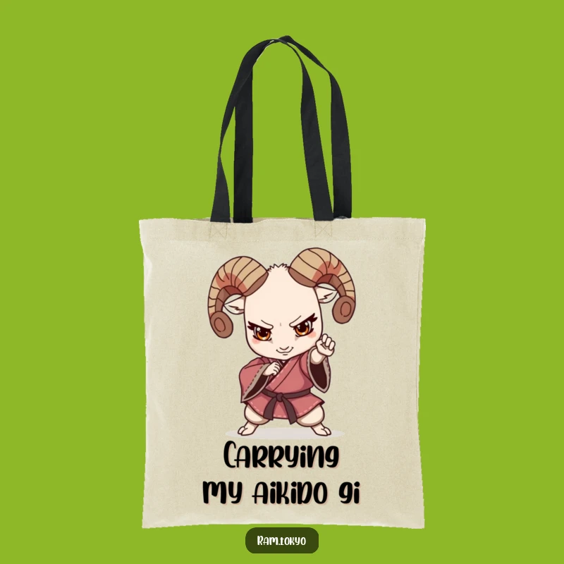 Funny Kimono Ram Tote Bag: Carry Your Laughs with This Martial Arts Ram Bag