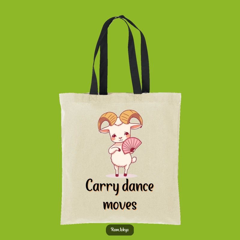 Funny Ram Fan Dance Tote Bag: Carry Your Essentials with Tiny Dancer Elegance!